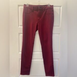 American Eagle Burgundy Jeggings